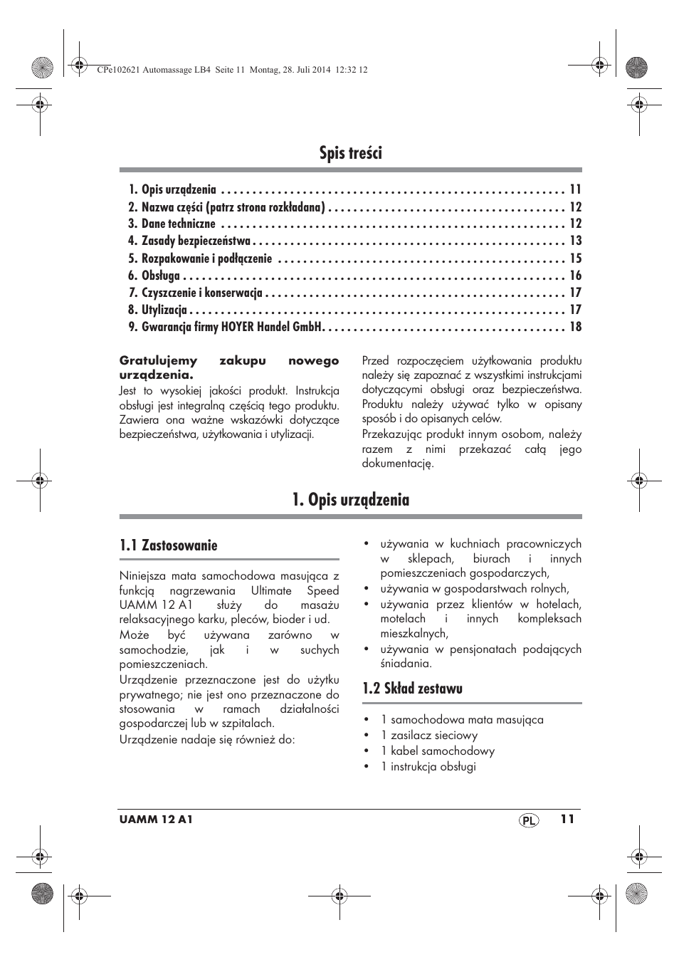 Ultimate Speed UAMM 12 A1 User Manual | Page 13 / 66