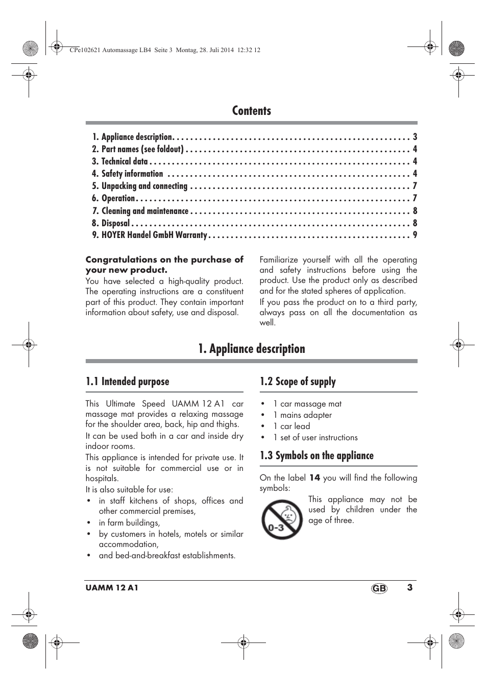 Ultimate Speed UAMM 12 A1 User Manual | Page 5 / 66