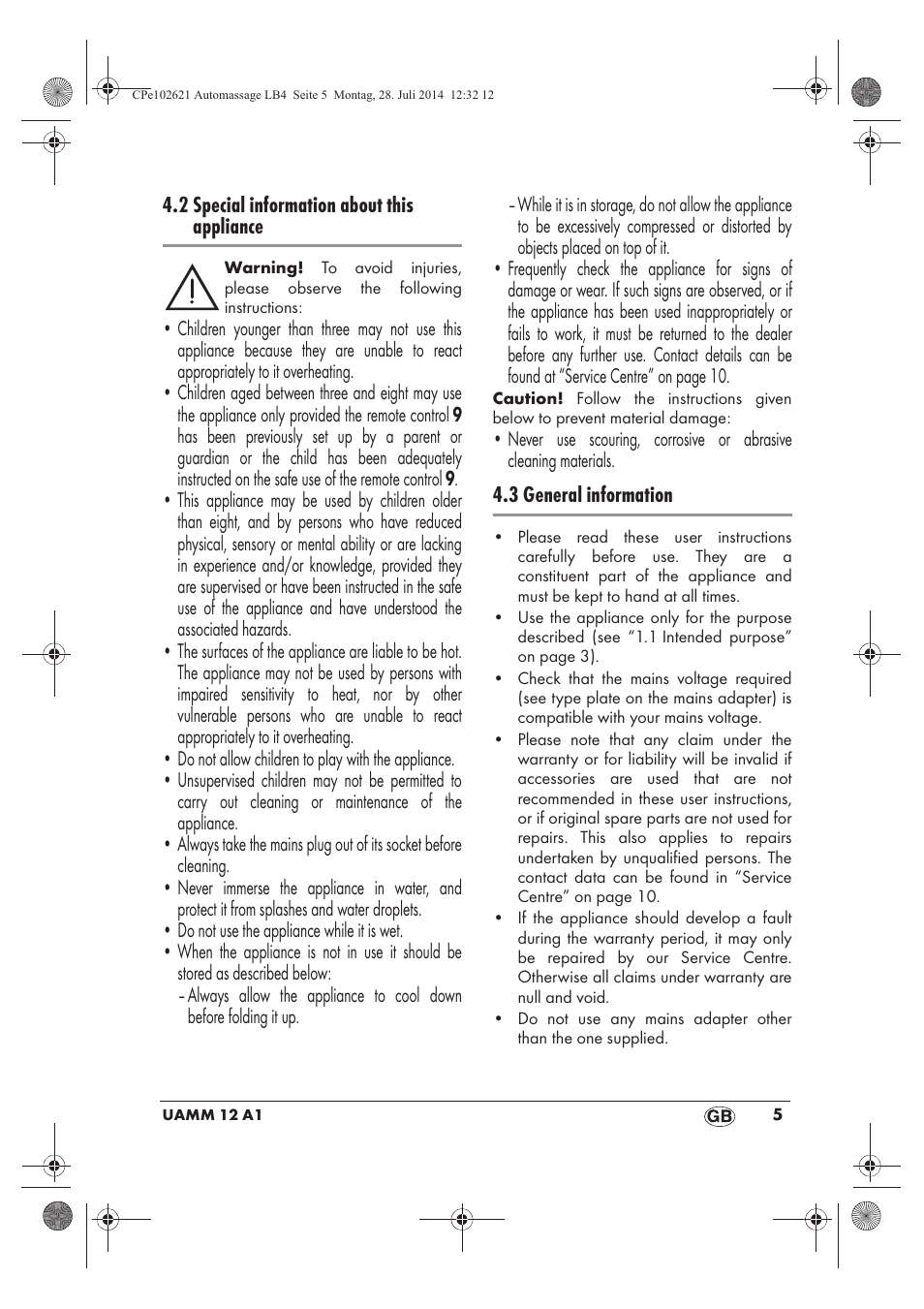 Ultimate Speed UAMM 12 A1 User Manual | Page 7 / 66