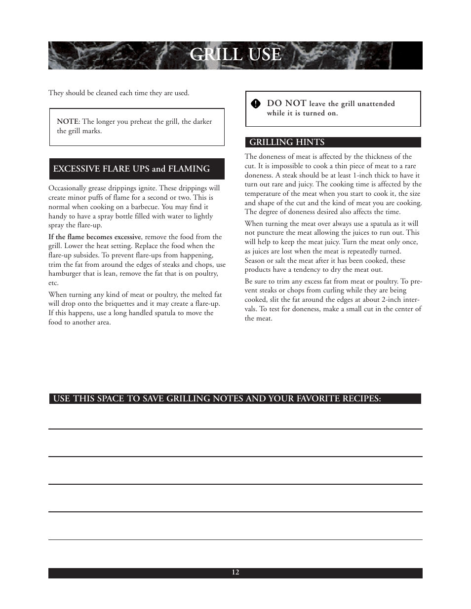 Grill use | DCS 30 inch User Manual | Page 13 / 31