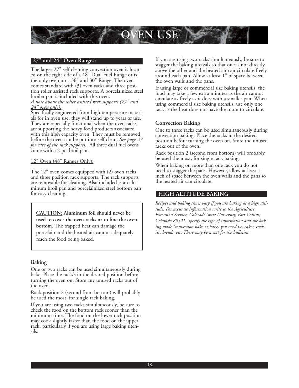 Oven use | DCS 30 inch User Manual | Page 19 / 31