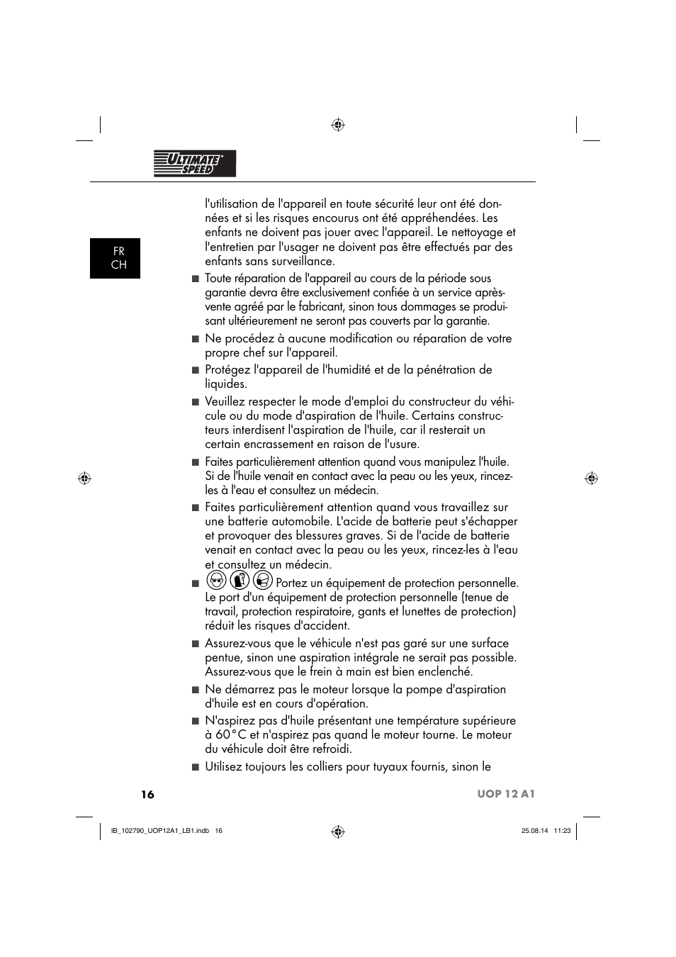 Ultimate Speed UOP 12 A1 User Manual | Page 19 / 52