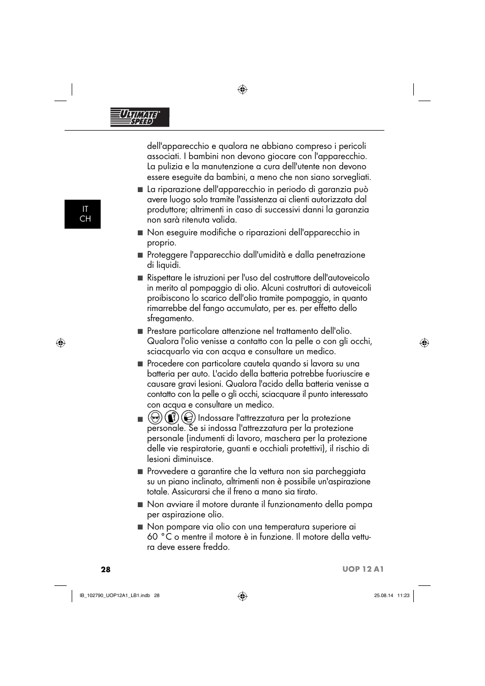 Ultimate Speed UOP 12 A1 User Manual | Page 31 / 52
