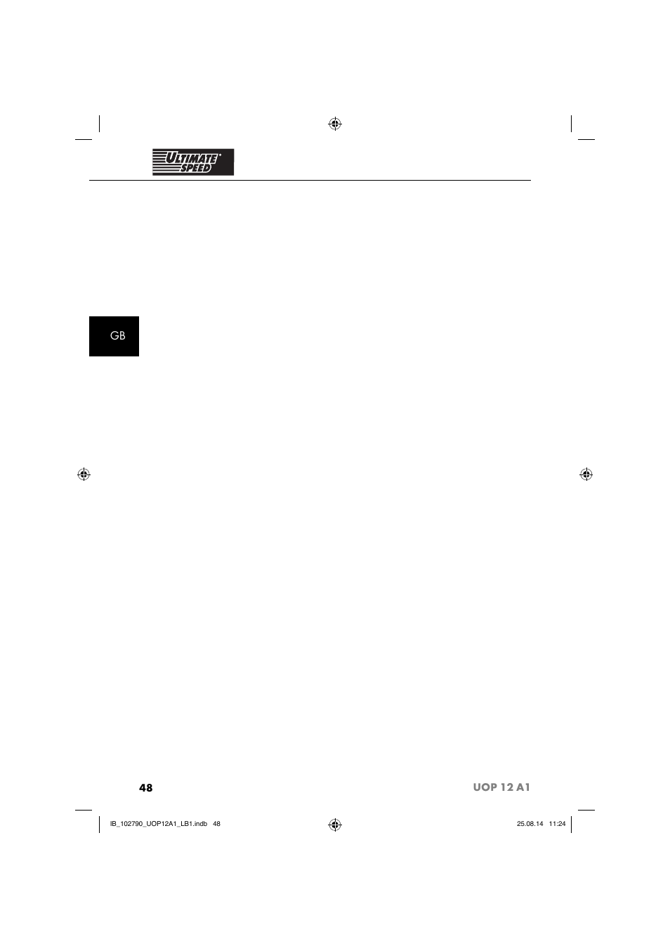 Ultimate Speed UOP 12 A1 User Manual | Page 51 / 52