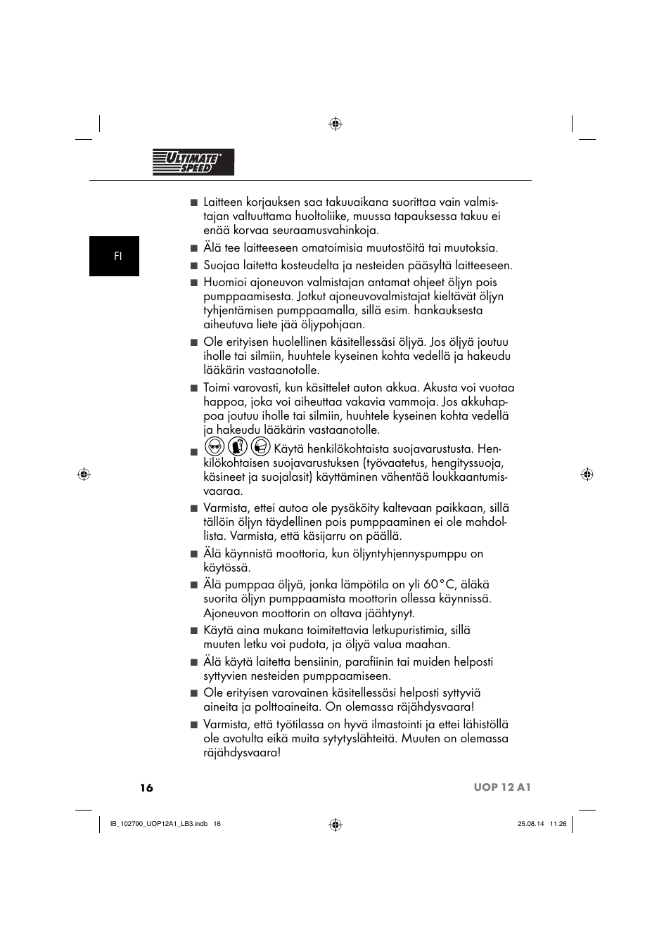 Ultimate Speed UOP 12 A1 User Manual | Page 19 / 76
