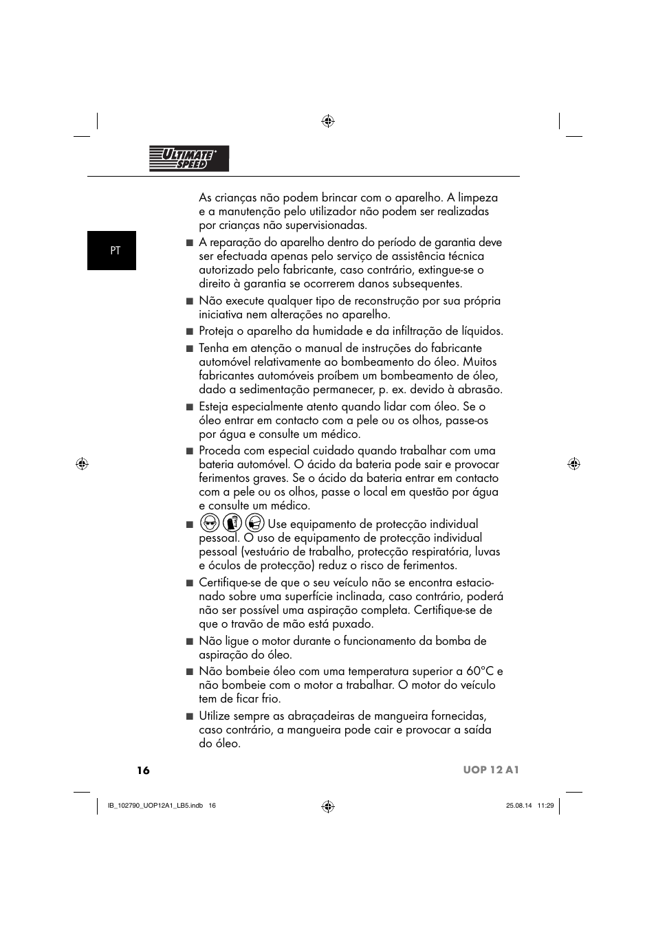 Ultimate Speed UOP 12 A1 User Manual | Page 19 / 52