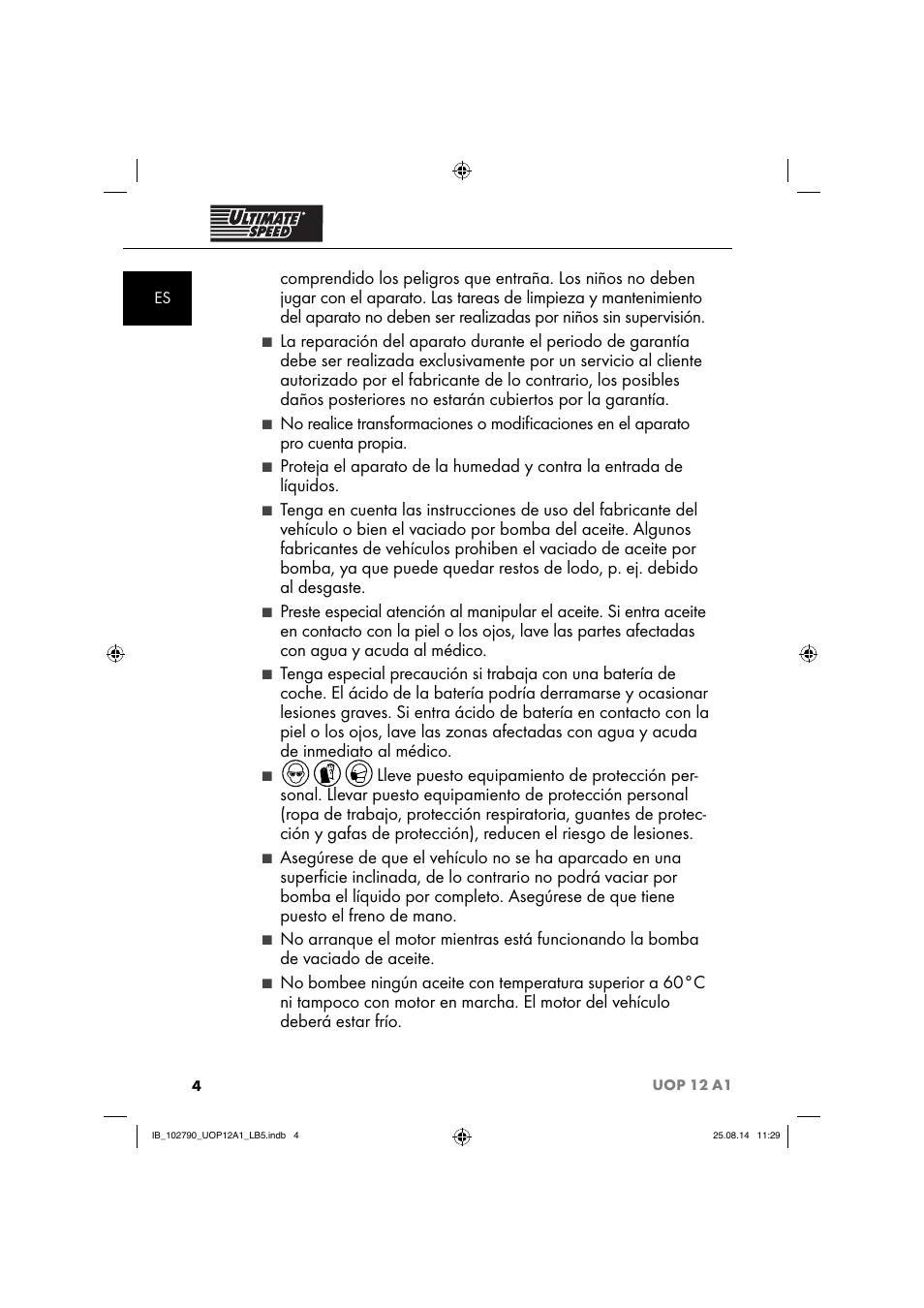 Ultimate Speed UOP 12 A1 User Manual | Page 7 / 52