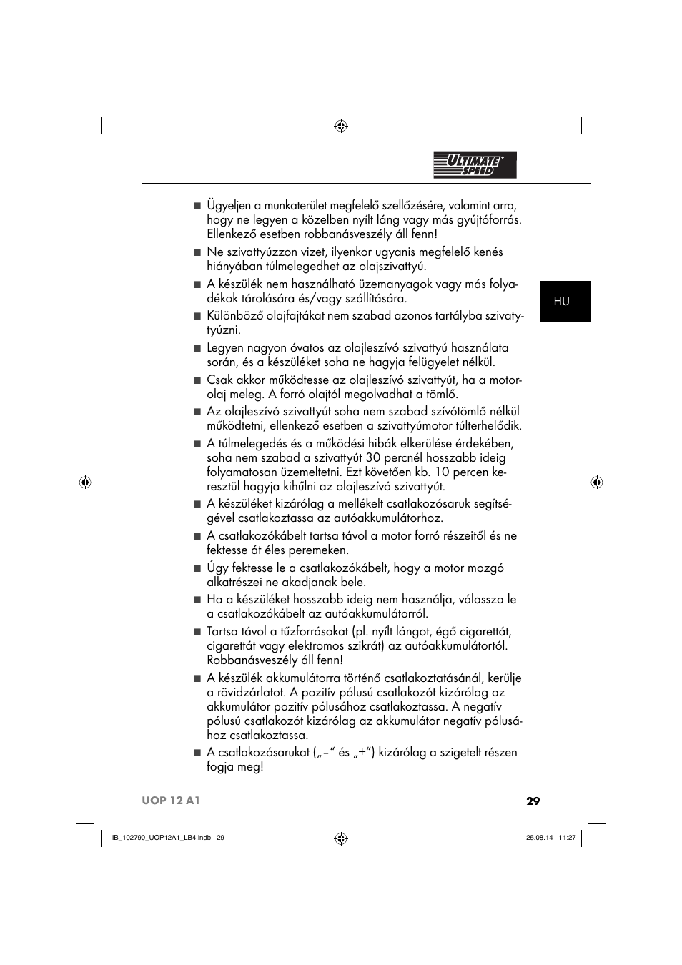 Ultimate Speed UOP 12 A1 User Manual | Page 32 / 88