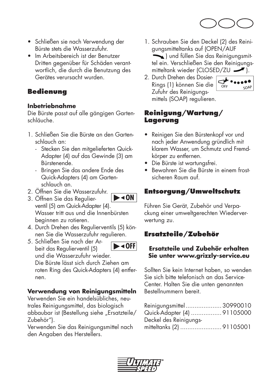 De at ch | Ultimate Speed Universal Washing Brush User Manual | Page 3 / 16