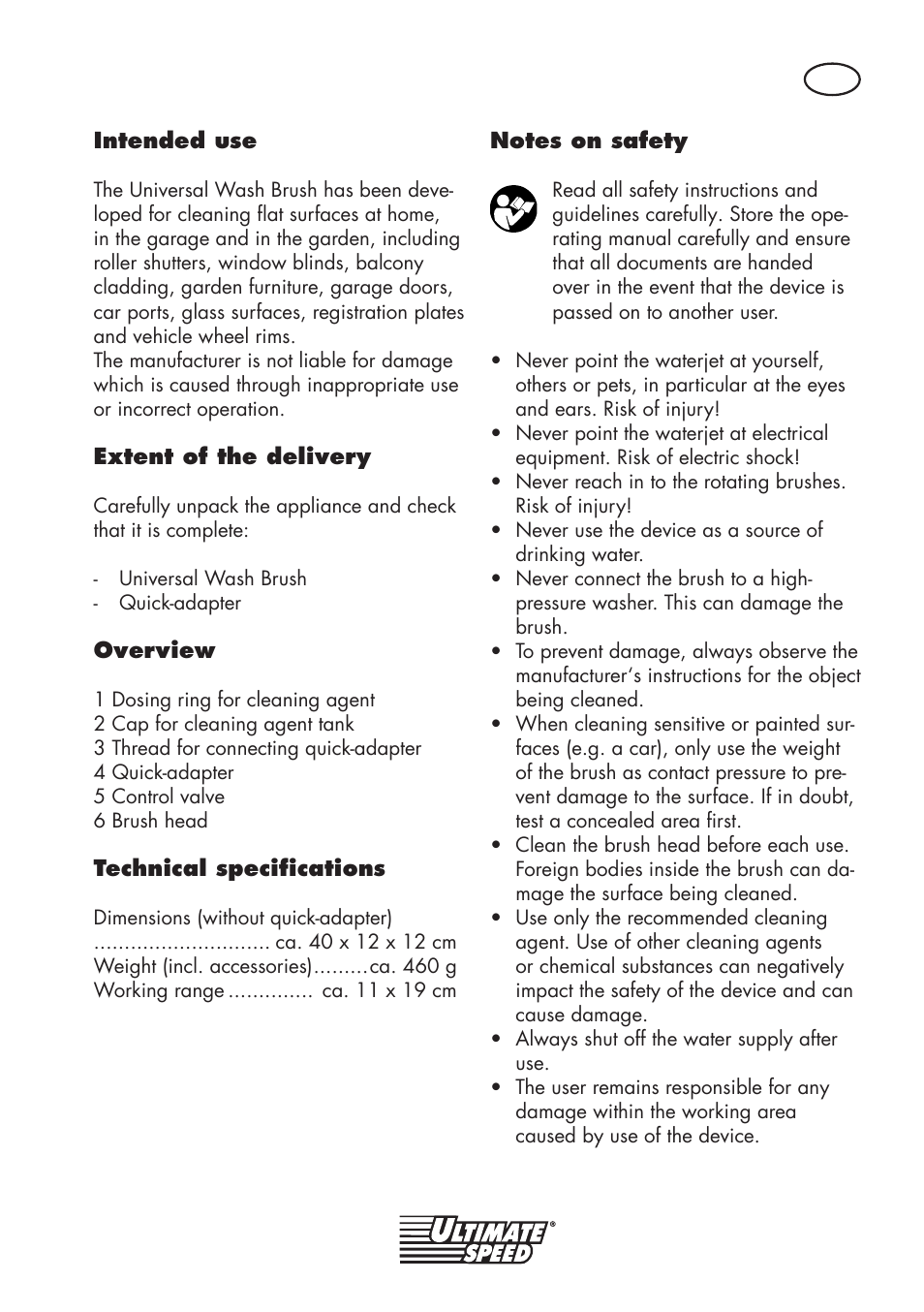 Ultimate Speed Universal Washing Brush User Manual | Page 19 / 24