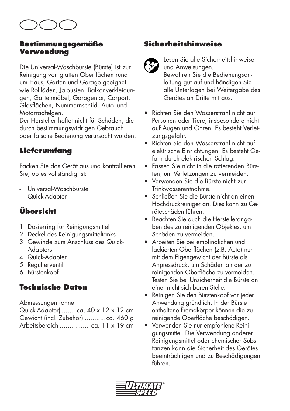 De at ch | Ultimate Speed Universal Washing Brush User Manual | Page 2 / 24