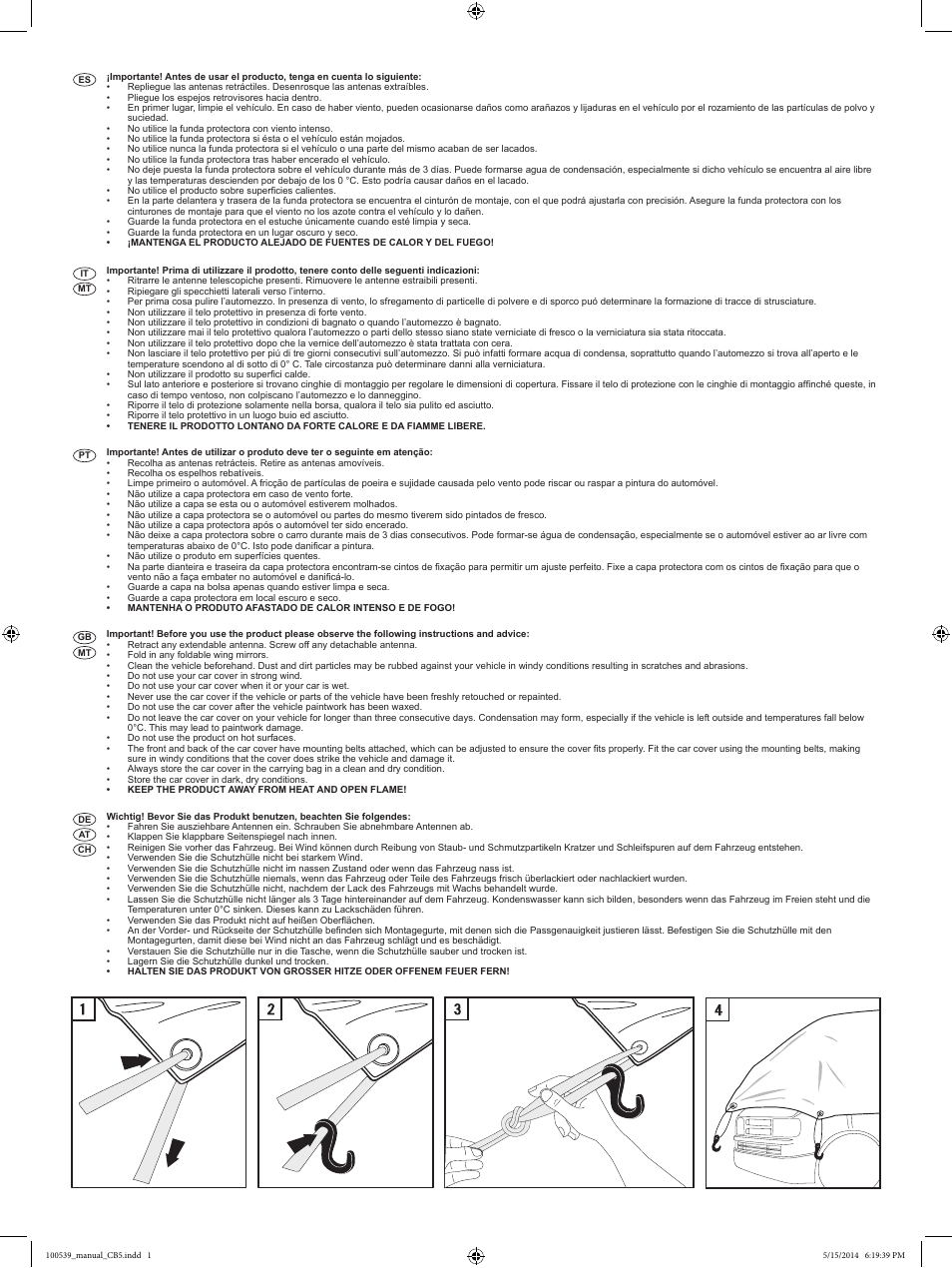 Ultimate Speed CAR HALF BODY COVER User Manual | 1 page