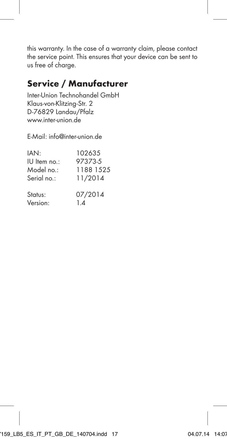 Service / manufacturer | Ultimate Speed MULTI-PURPOSE CAR BRACKET User Manual | Page 17 / 22