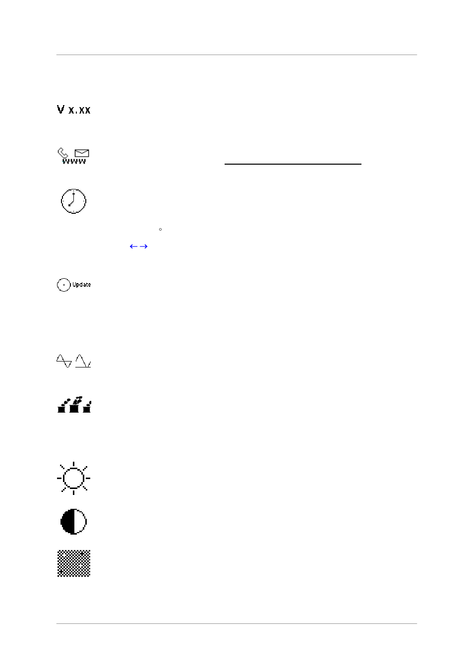 Information menu, 2 clock settings menu, 3 display settings menu | Information, Menu, Clock settings, Display settings | DCS none User Manual | Page 14 / 18