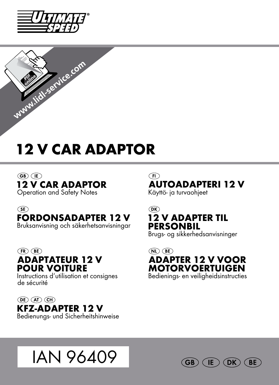 Ultimate Speed Z31381 User Manual | 77 pages