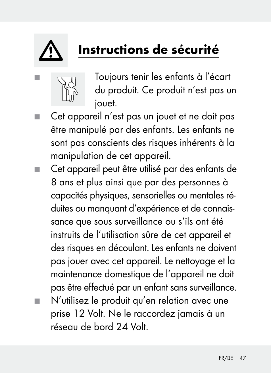 Instructions de sécurité | Ultimate Speed Z31381 User Manual | Page 47 / 77