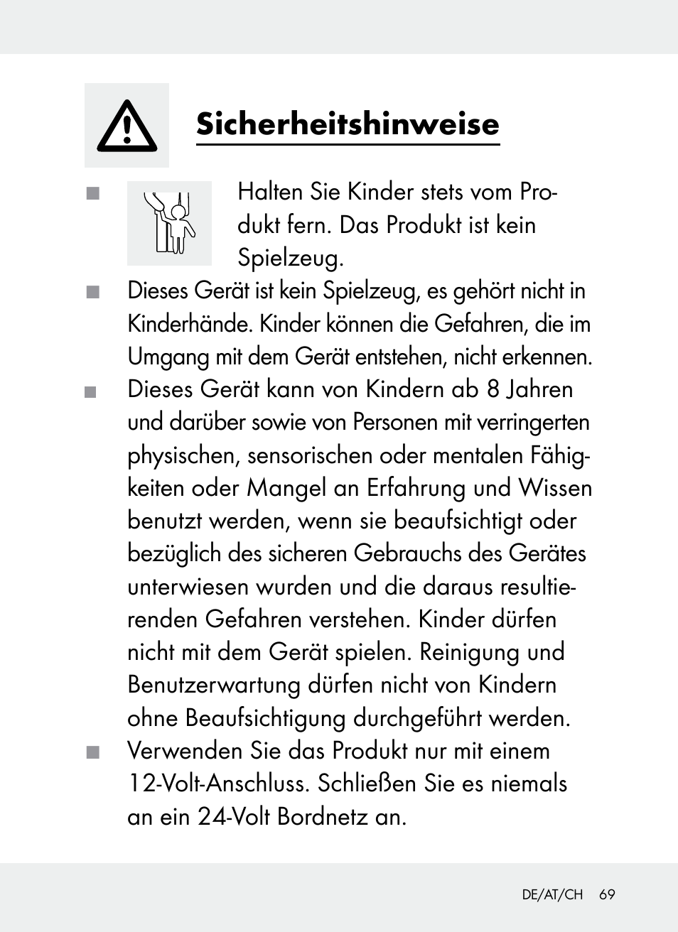 Sicherheitshinweise | Ultimate Speed Z31381 User Manual | Page 69 / 77