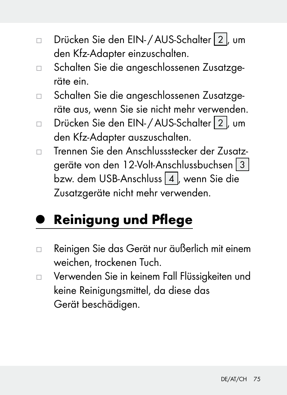 Reinigung und pflege | Ultimate Speed Z31381 User Manual | Page 75 / 77