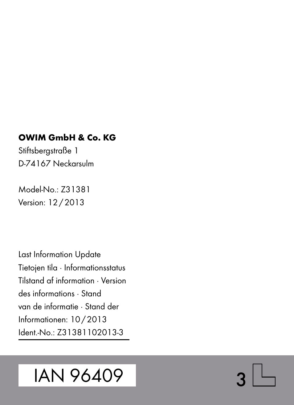 Ultimate Speed Z31381 User Manual | Page 77 / 77