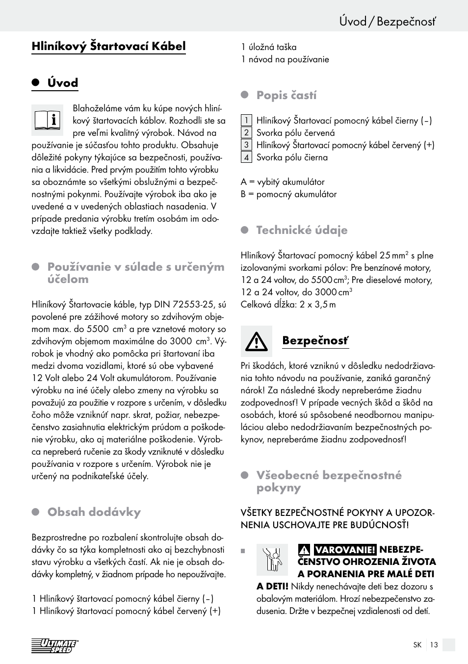 Ultimate Speed Alu Jump Leads User Manual | Page 13 / 21