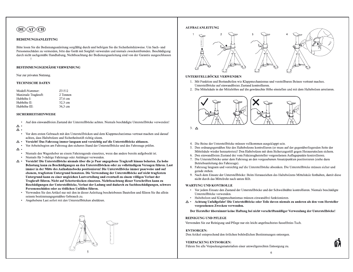 Unterstellbock-set | Ultimate Speed Z31512 User Manual | Page 4 / 4