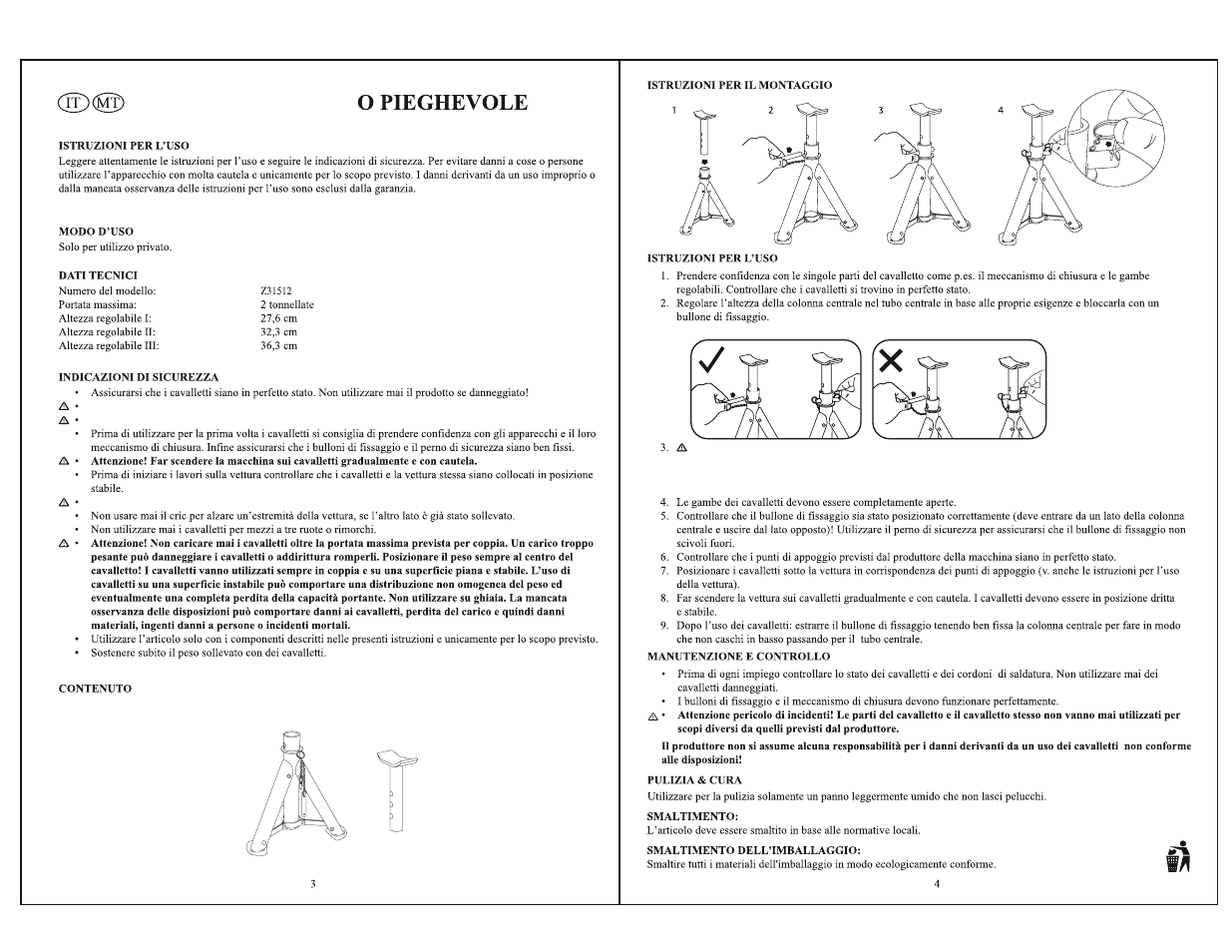 Cavallett | Ultimate Speed Z31512 User Manual | Page 3 / 6