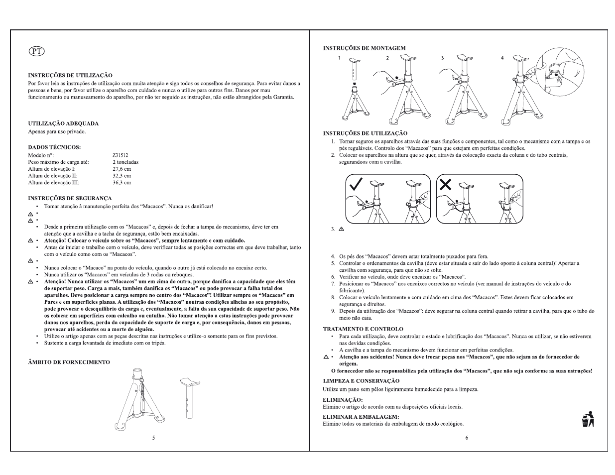 Conjunto de tripés | Ultimate Speed Z31512 User Manual | Page 4 / 6
