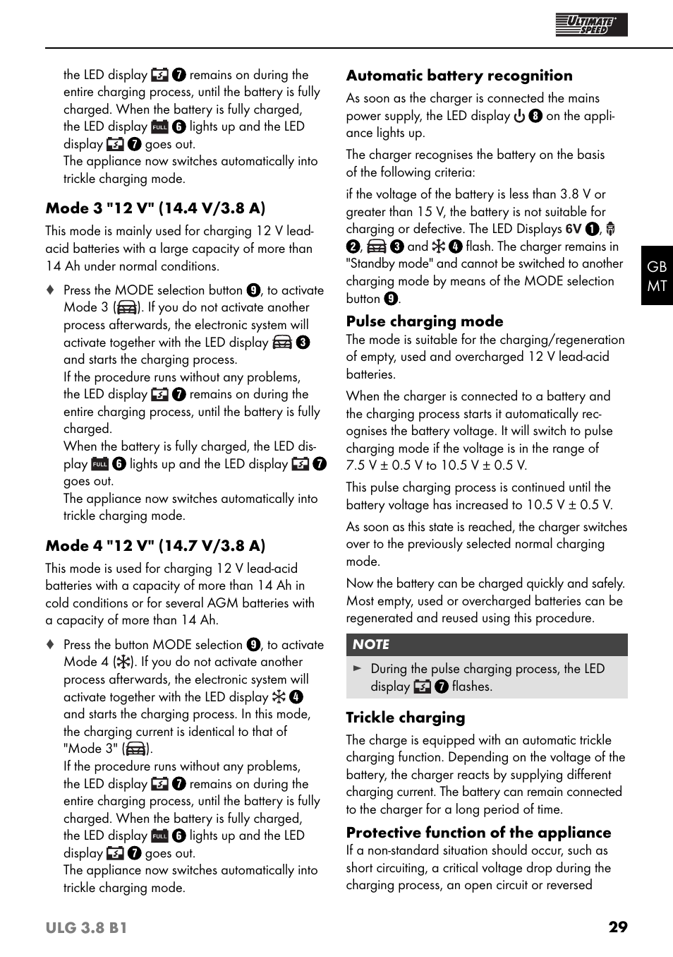 Ultimate Speed ULG 3.8 B1 User Manual | Page 32 / 44