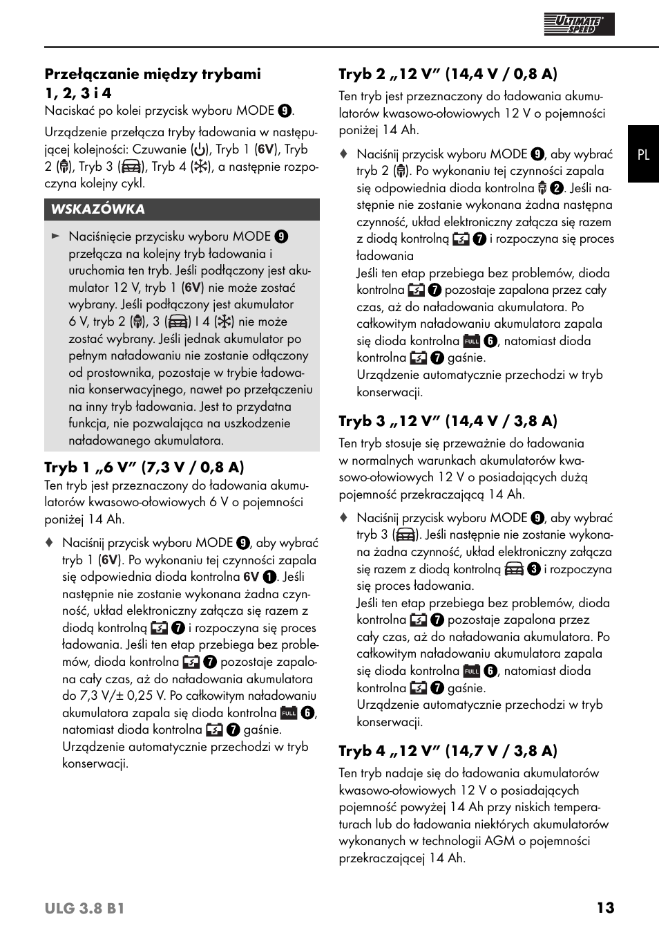 Ultimate Speed ULG 3.8 B1 User Manual | Page 16 / 60