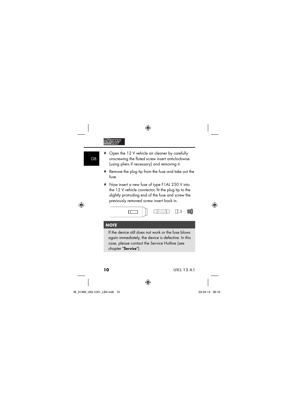 Ultimate Speed UKL 12 A1 User Manual | Page 13 / 110