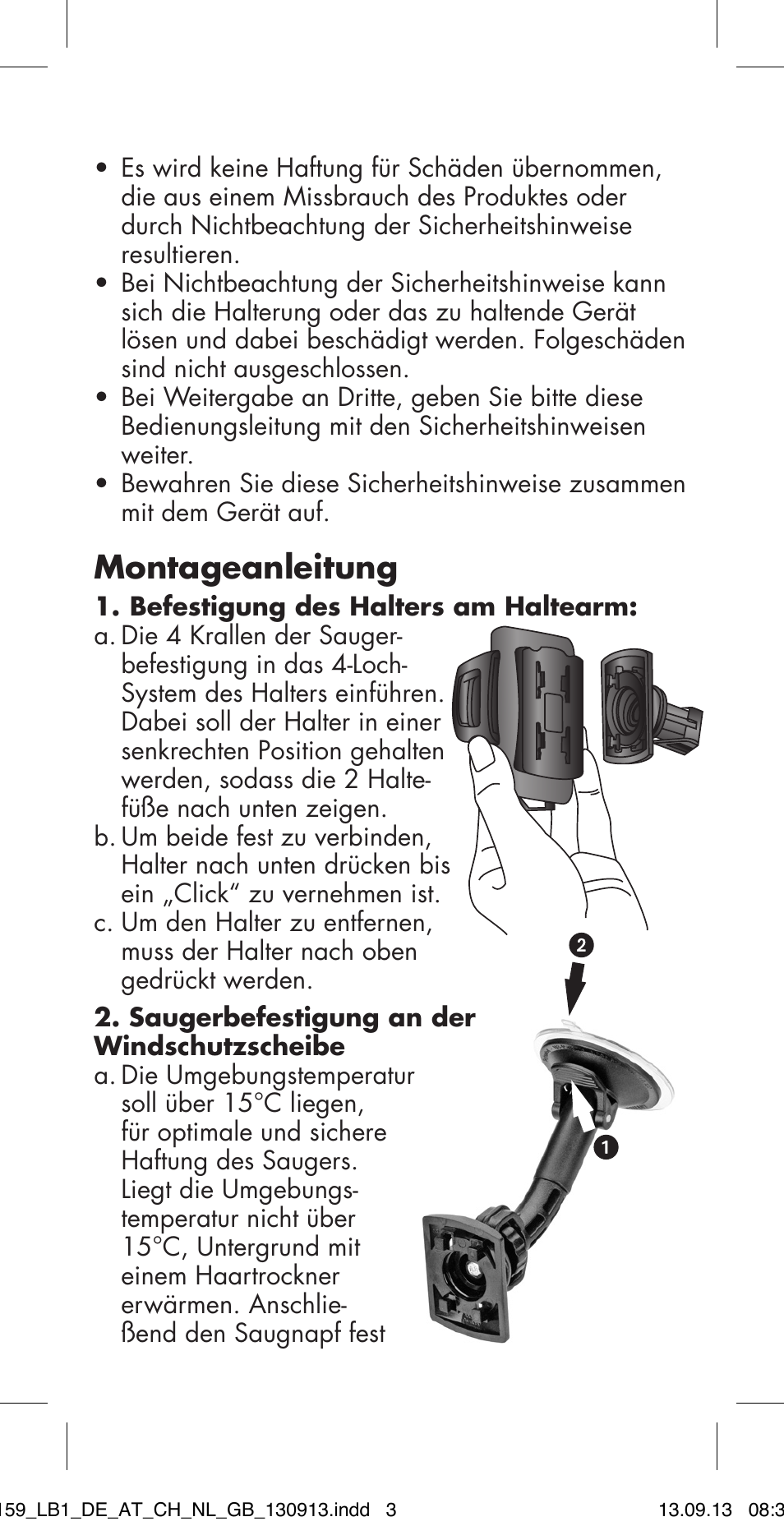 Montageanleitung | Ultimate Speed MULTI-PURPOSE CAR BRACKET User Manual | Page 3 / 22