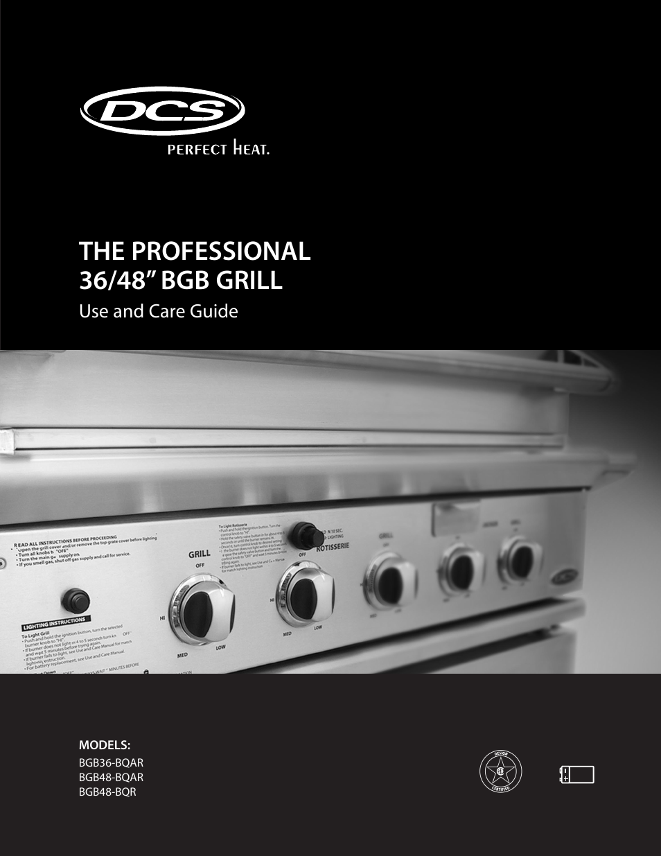 DCS BGB36-BQAR User Manual | 42 pages