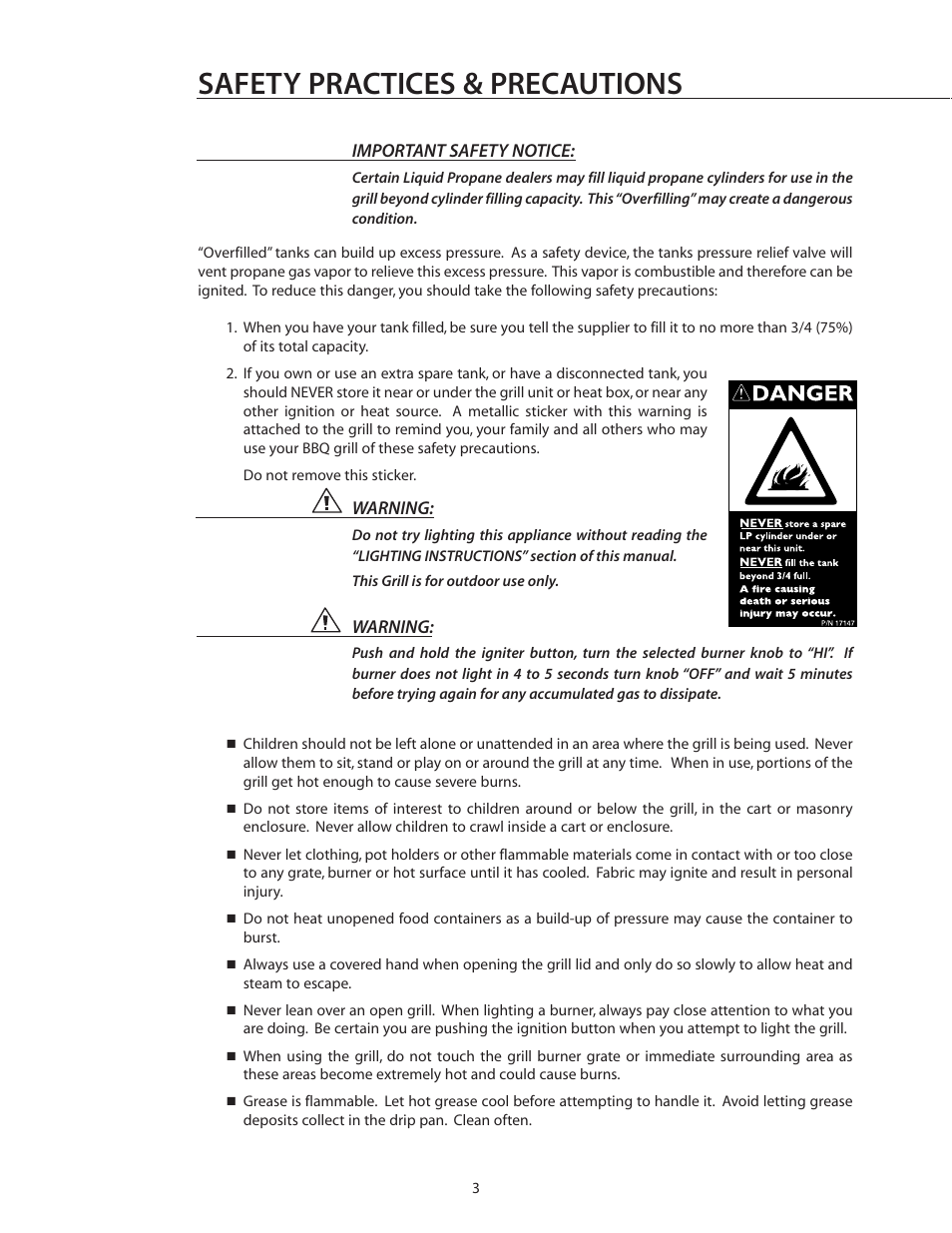 Safety practices & precautions | DCS BGB36-BQAR User Manual | Page 4 / 42