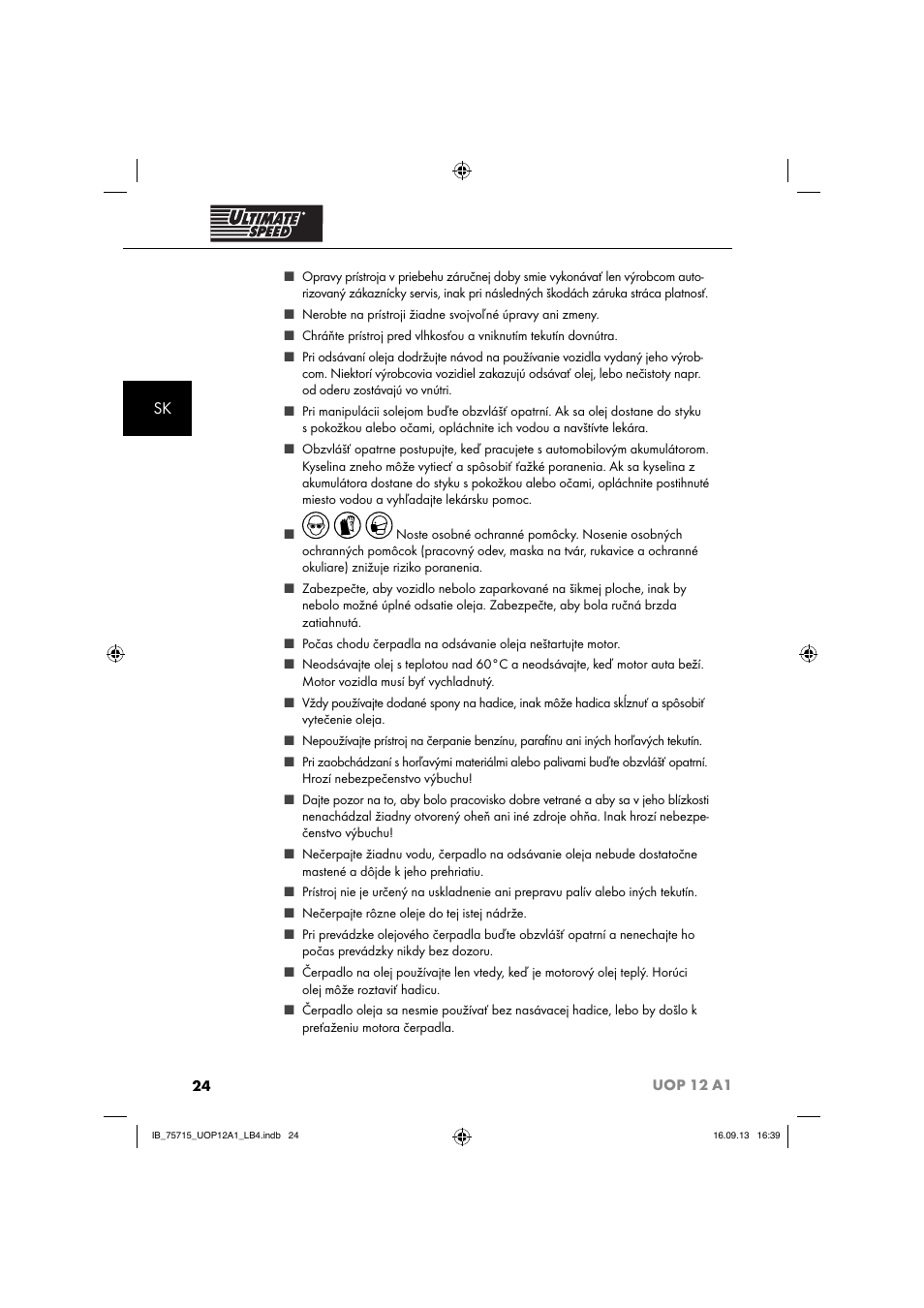 Ultimate Speed UOP 12 A1 User Manual | Page 27 / 44