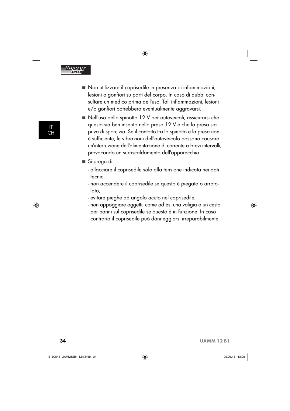 Ultimate Speed UAMM 12 B1 User Manual | Page 37 / 59