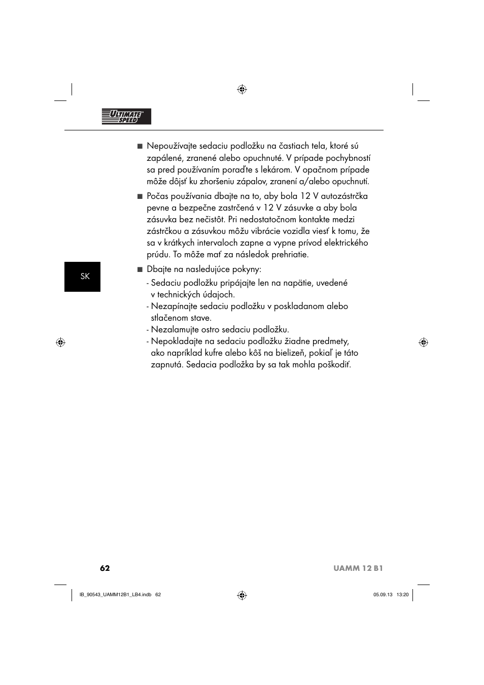 Ultimate Speed UAMM 12 B1 User Manual | Page 65 / 87