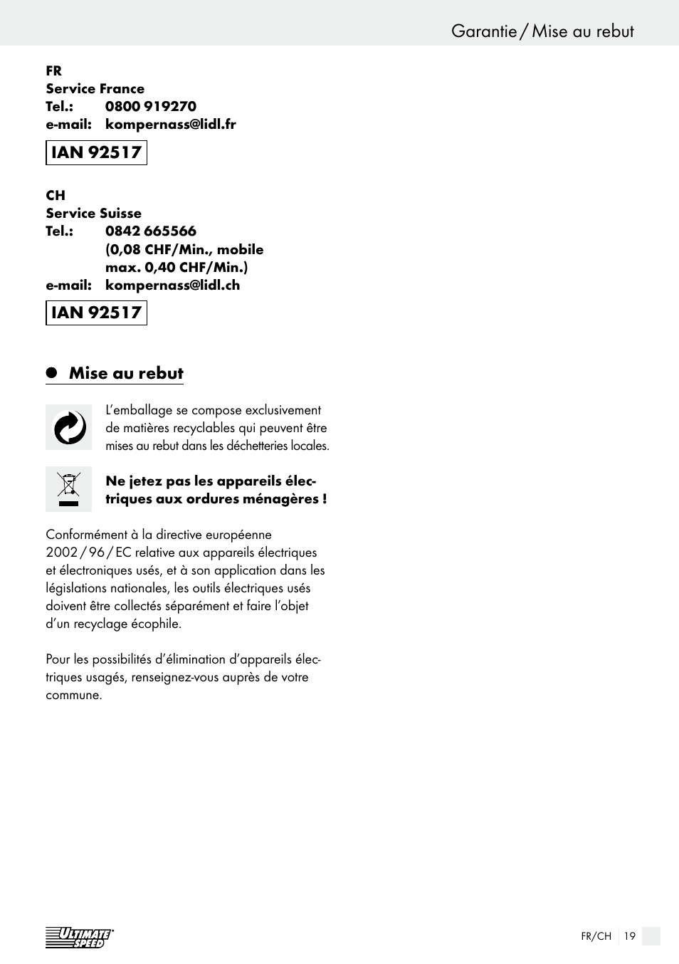 Ultimate Speed ULGD 3.8 A1 User Manual | Page 19 / 41