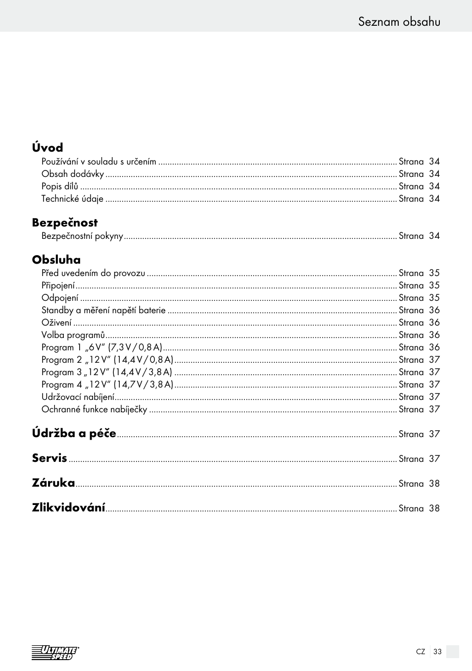 Ultimate Speed ULGD 3.8 A1 User Manual | Page 33 / 52