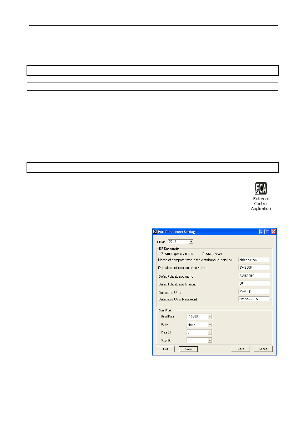 41 advanced settings cua, cda, Advanced settings eca | DCS SW 6000 User Manual | Page 41 / 52
