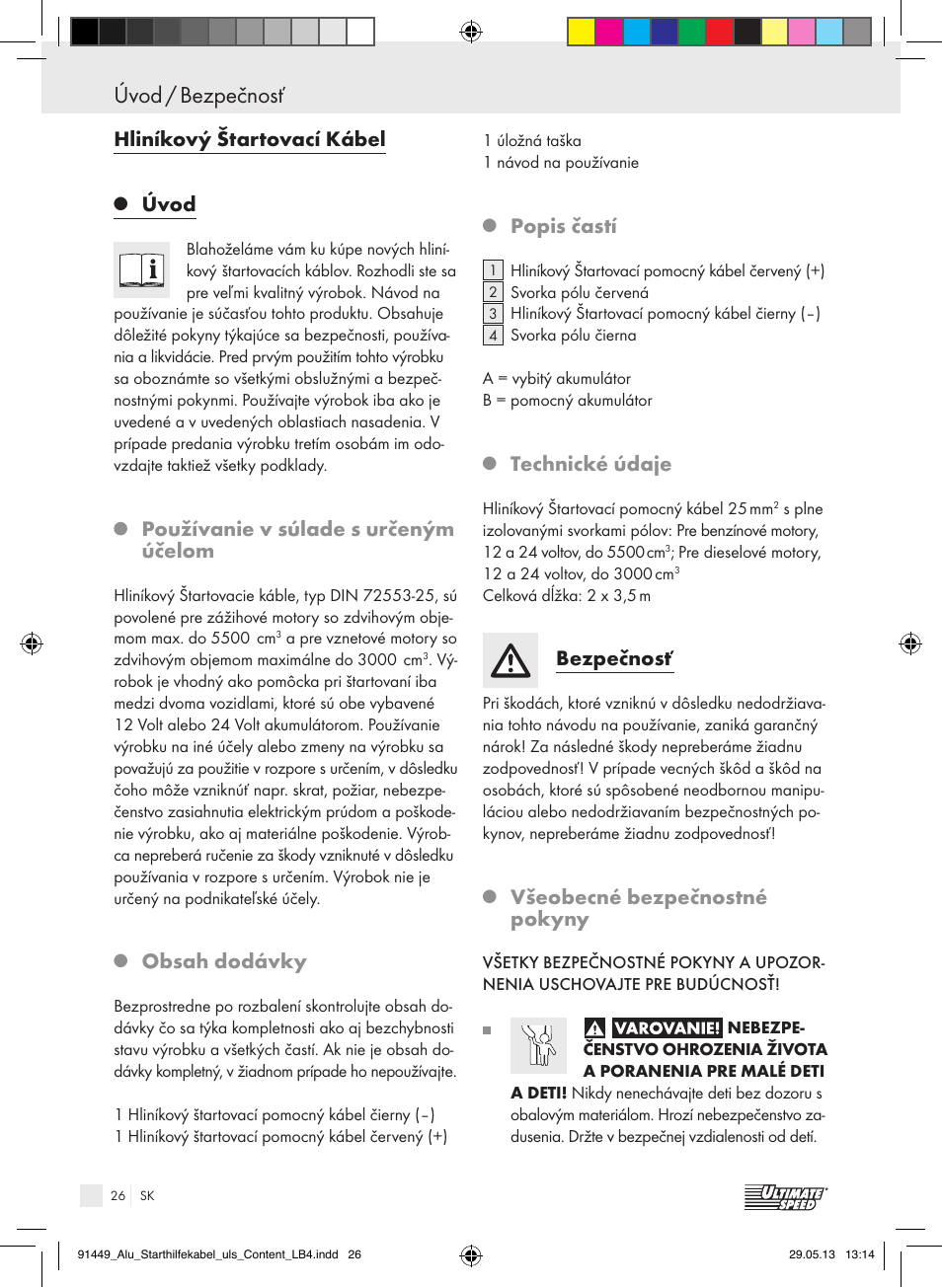 Ultimate Speed ALUMINIUM JUMP LEADS User Manual | Page 26 / 35