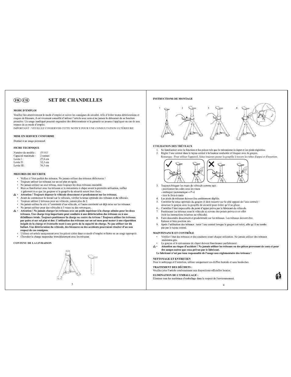 Set de chandelles | Ultimate Speed Z31512 User Manual | Page 3 / 5