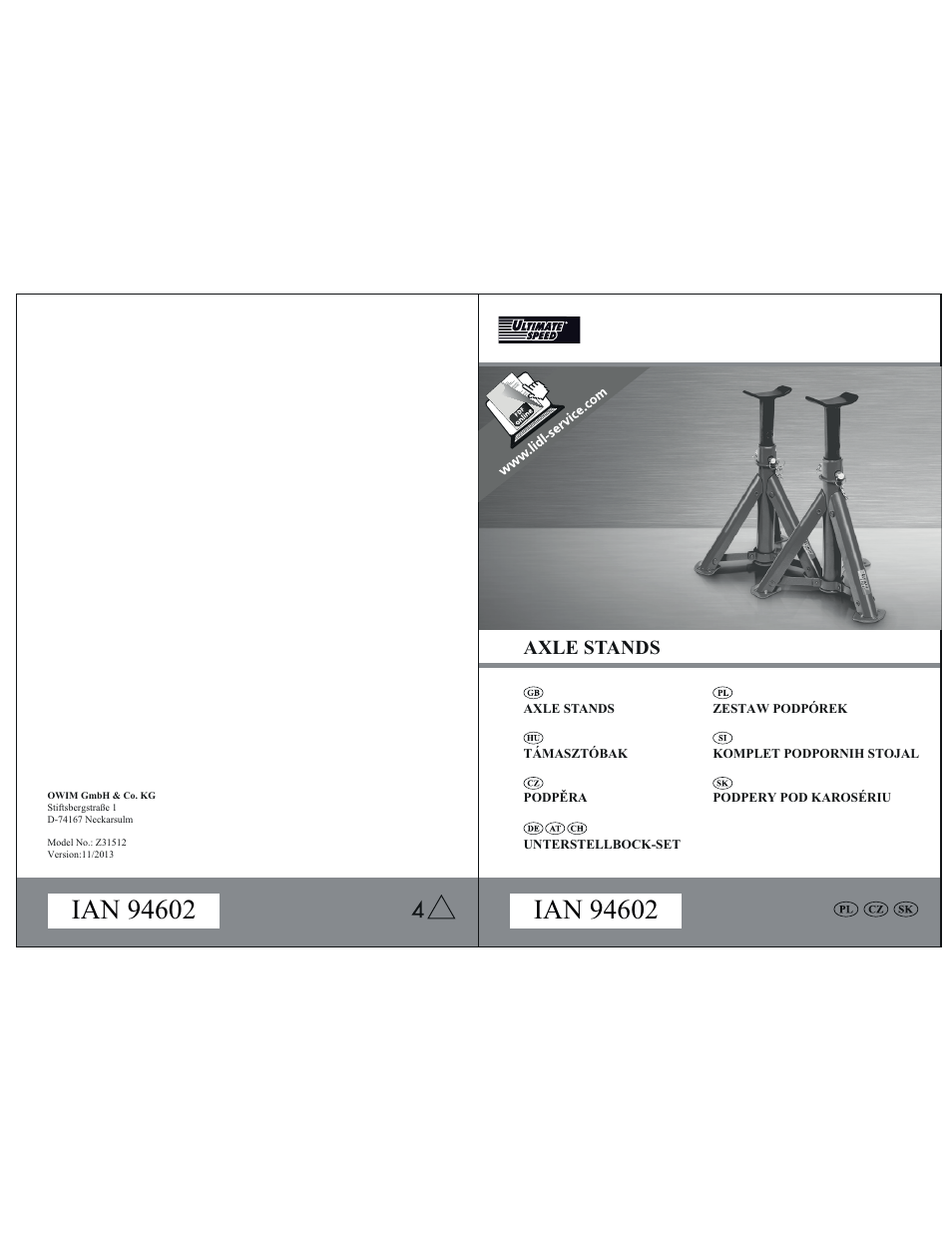 Ultimate Speed Z31512 User Manual | 8 pages