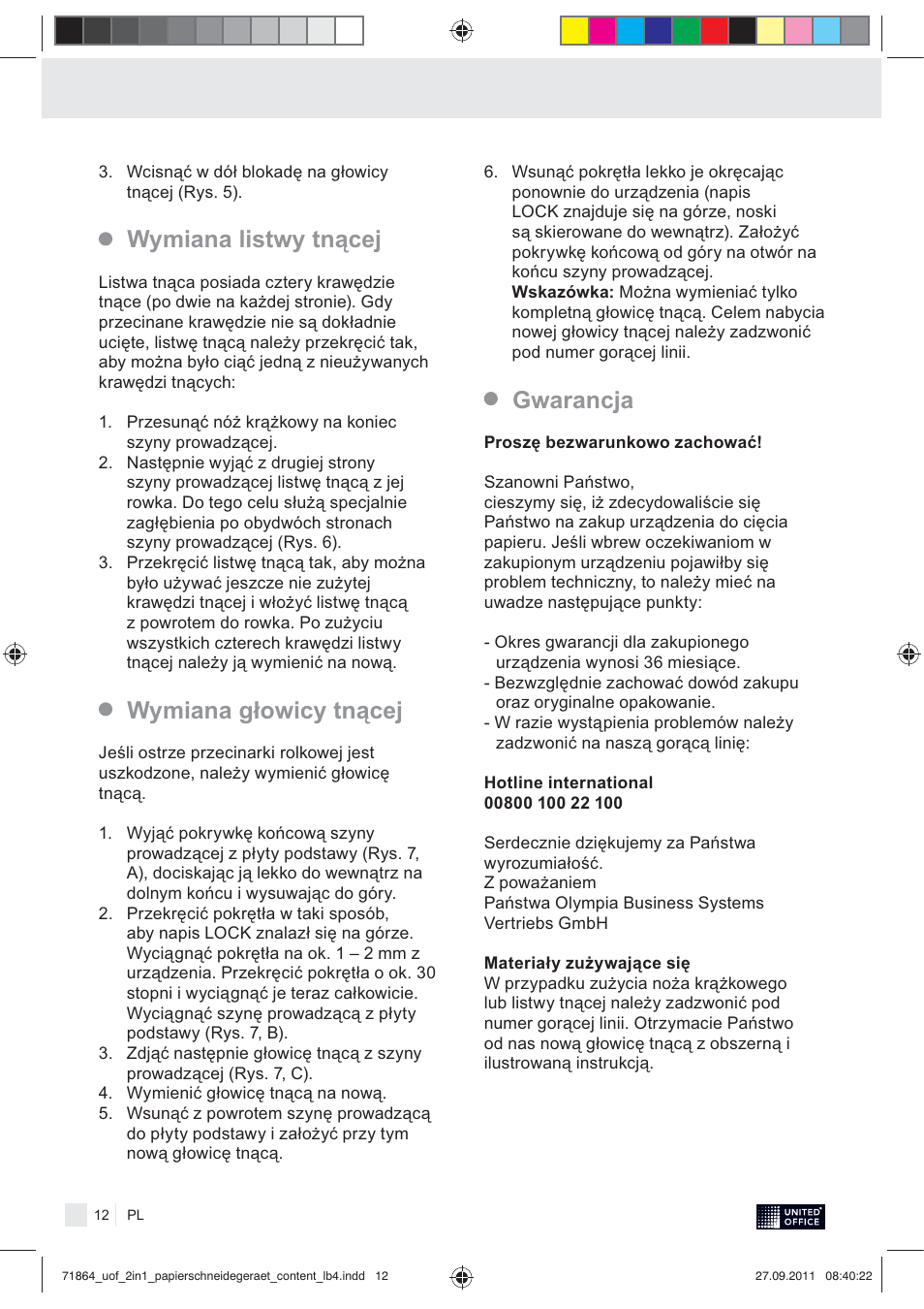 United Office 2-in-1 Paper Trimmer User Manual | Page 14 / 34