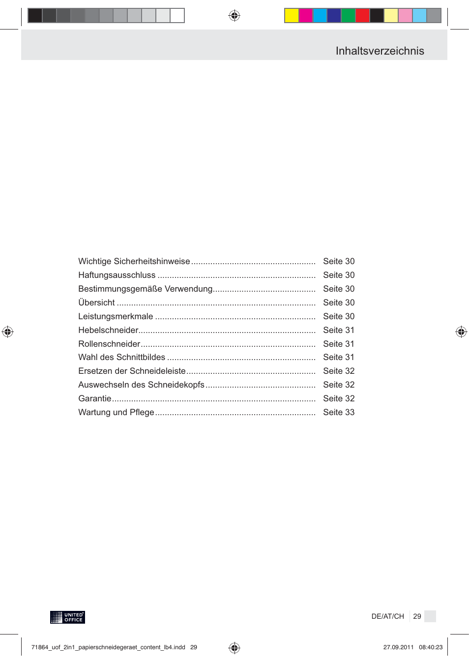 United Office 2-in-1 Paper Trimmer User Manual | Page 31 / 34
