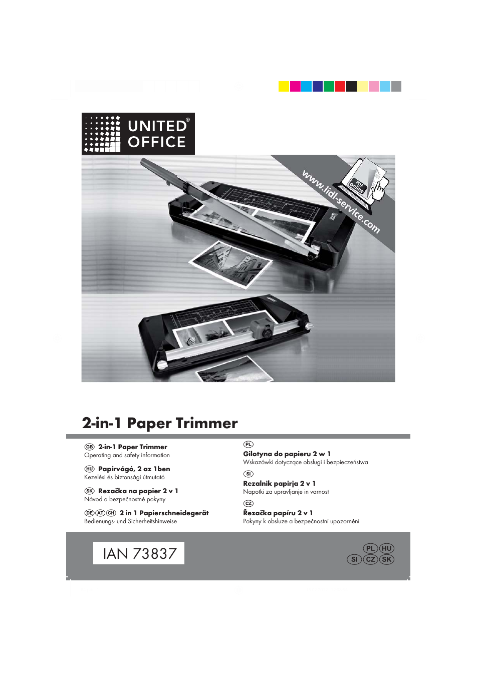 United Office 2-in-1 Paper Trimmer User Manual | 42 pages