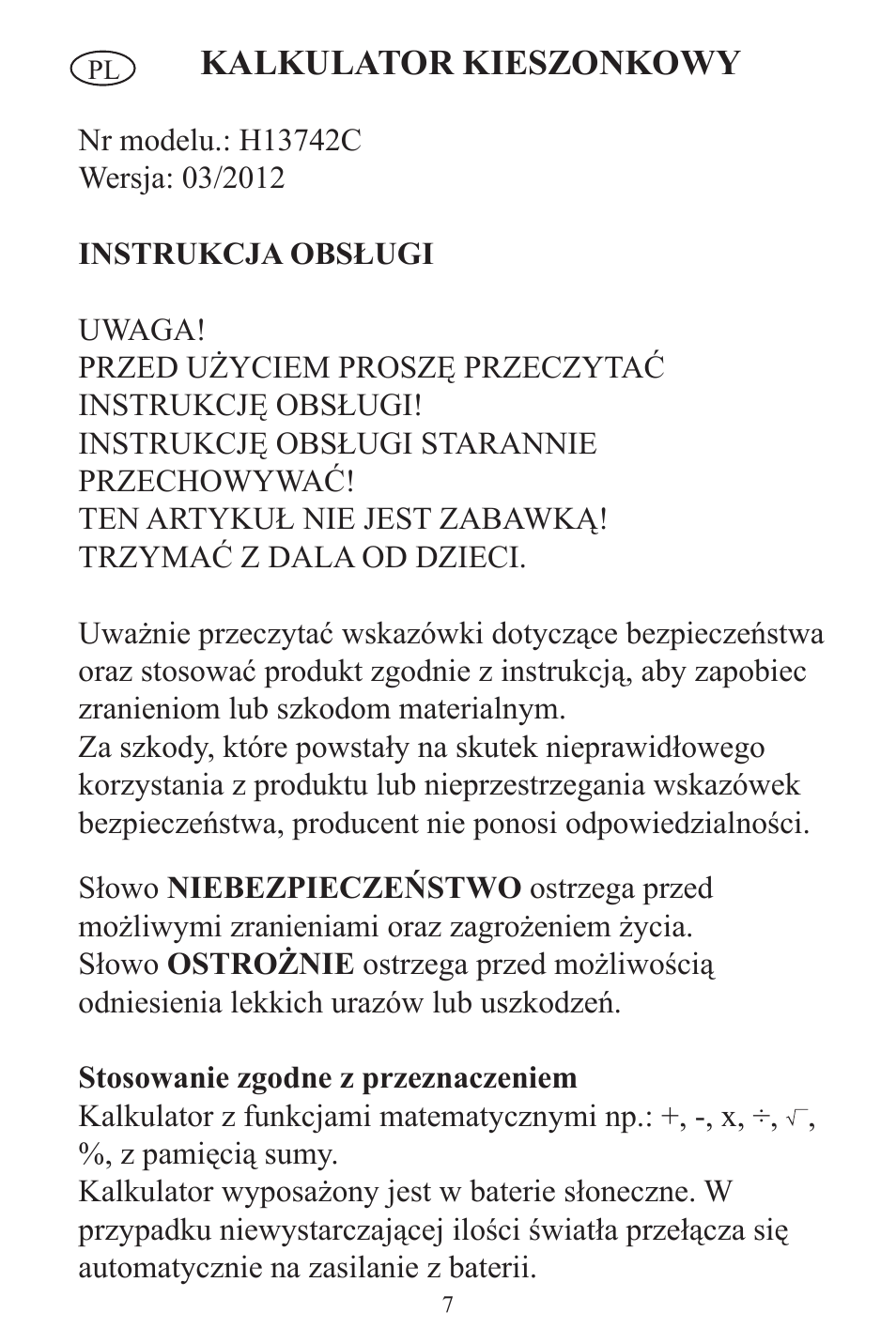 United Office H13742C User Manual | Page 8 / 39