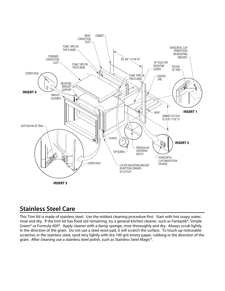 Stainless steel care | DCS CMOTTK30 User Manual | Page 3 / 4