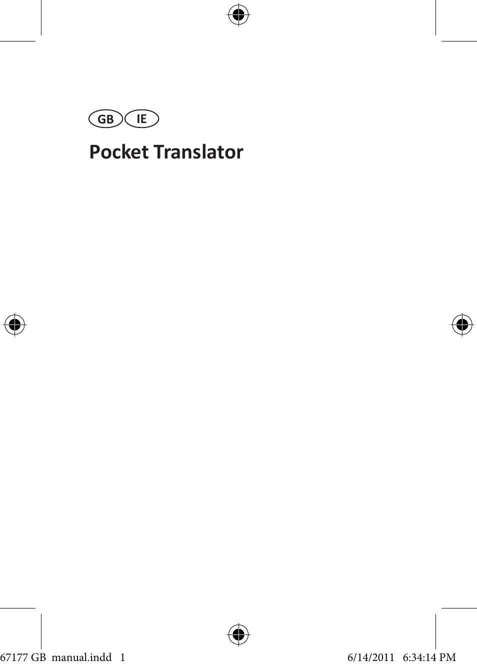 United Office Pocket Translator User Manual | 24 pages