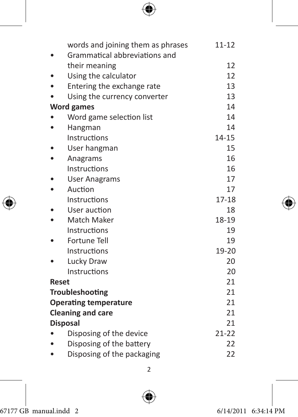 United Office Pocket Translator User Manual | Page 3 / 24