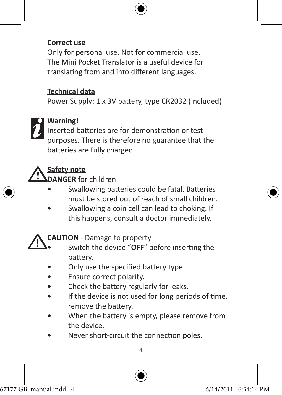 United Office Pocket Translator User Manual | Page 5 / 24